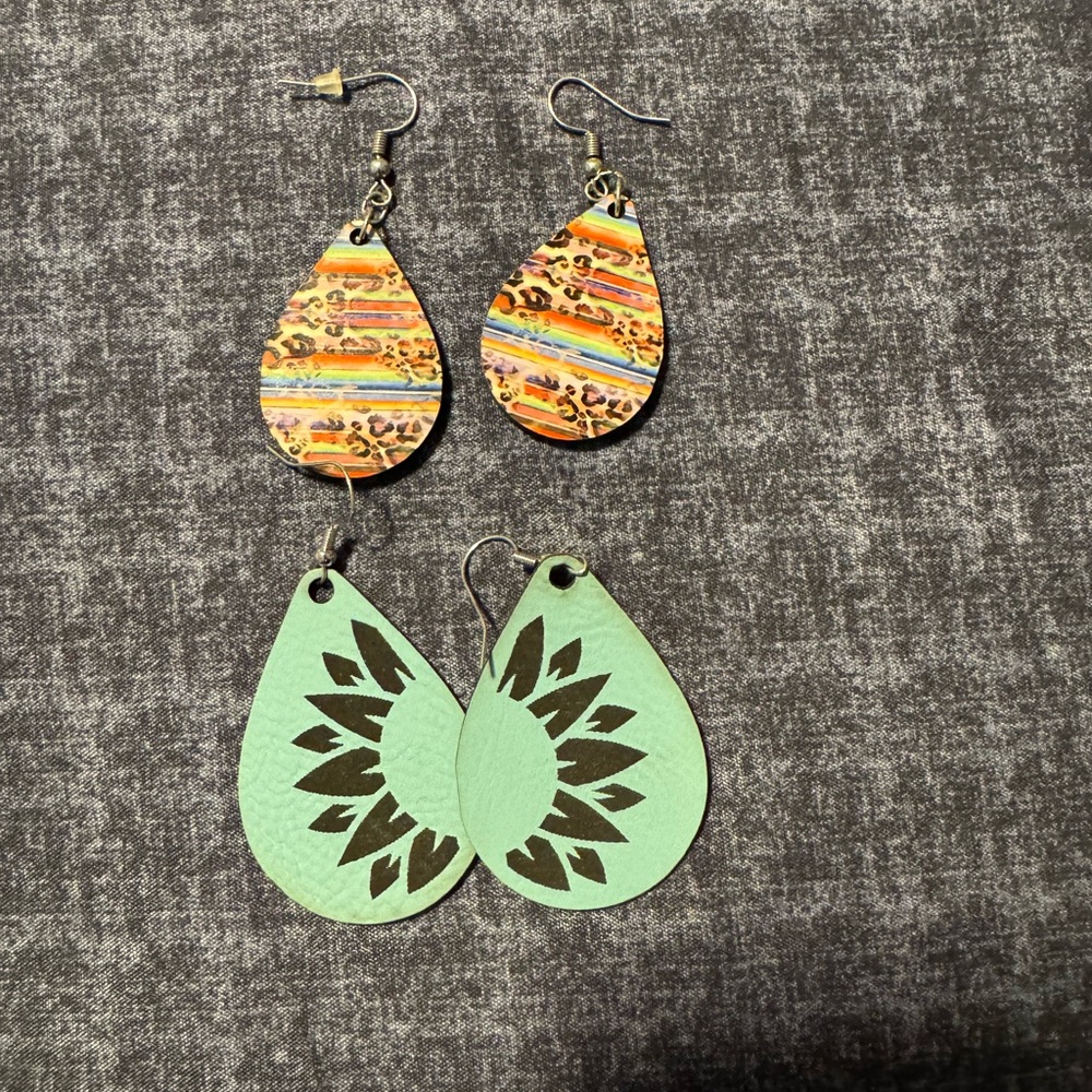 Colorful Teardrop Earrings Set